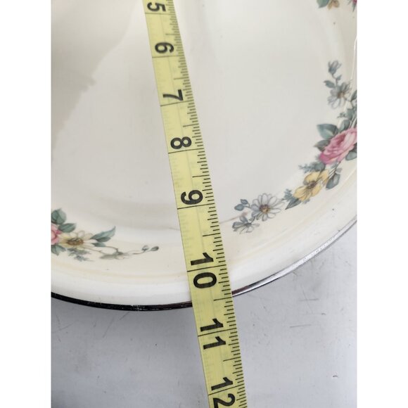 Vintage Homer Laughlin USA Virginia Rose Oven Serve Pie Baking Plate Floral - Picture 7 of 8